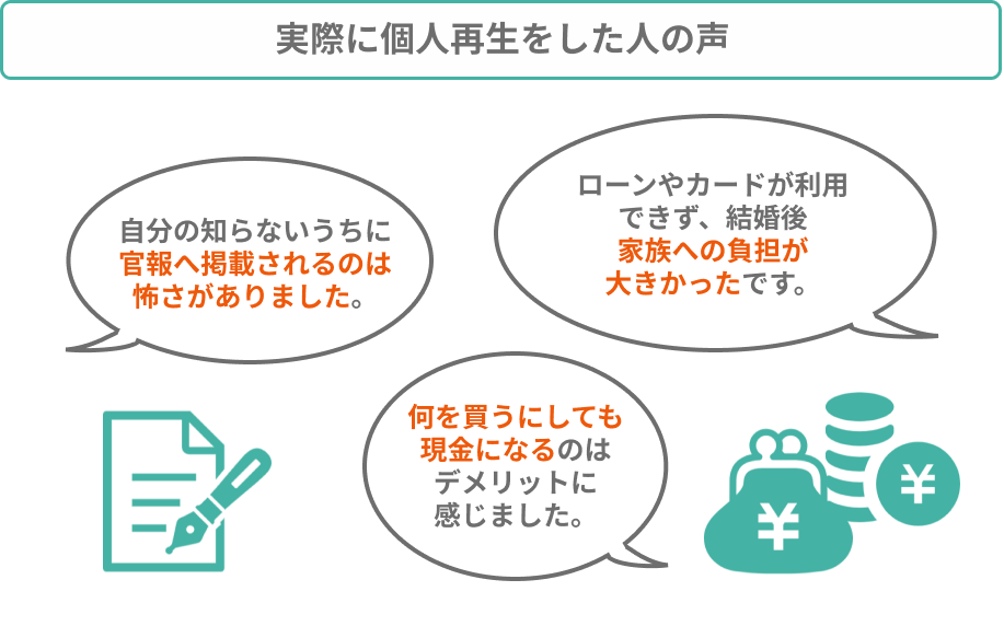実際に個人再生をした人の声