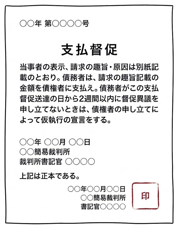 支払督促のイメージ